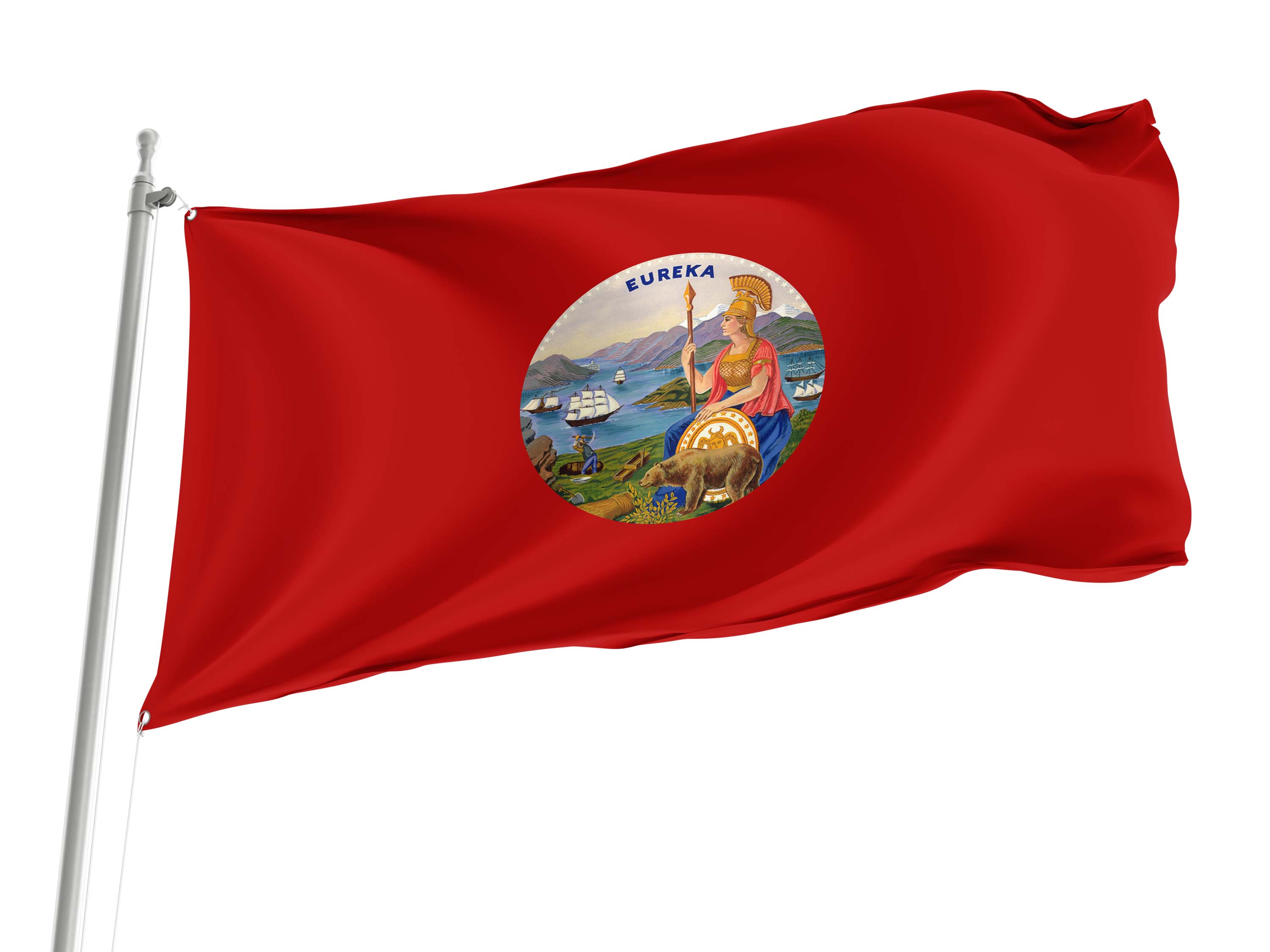 California 1864-February 3, 1911 Flag for Indoor & Outdoor Use