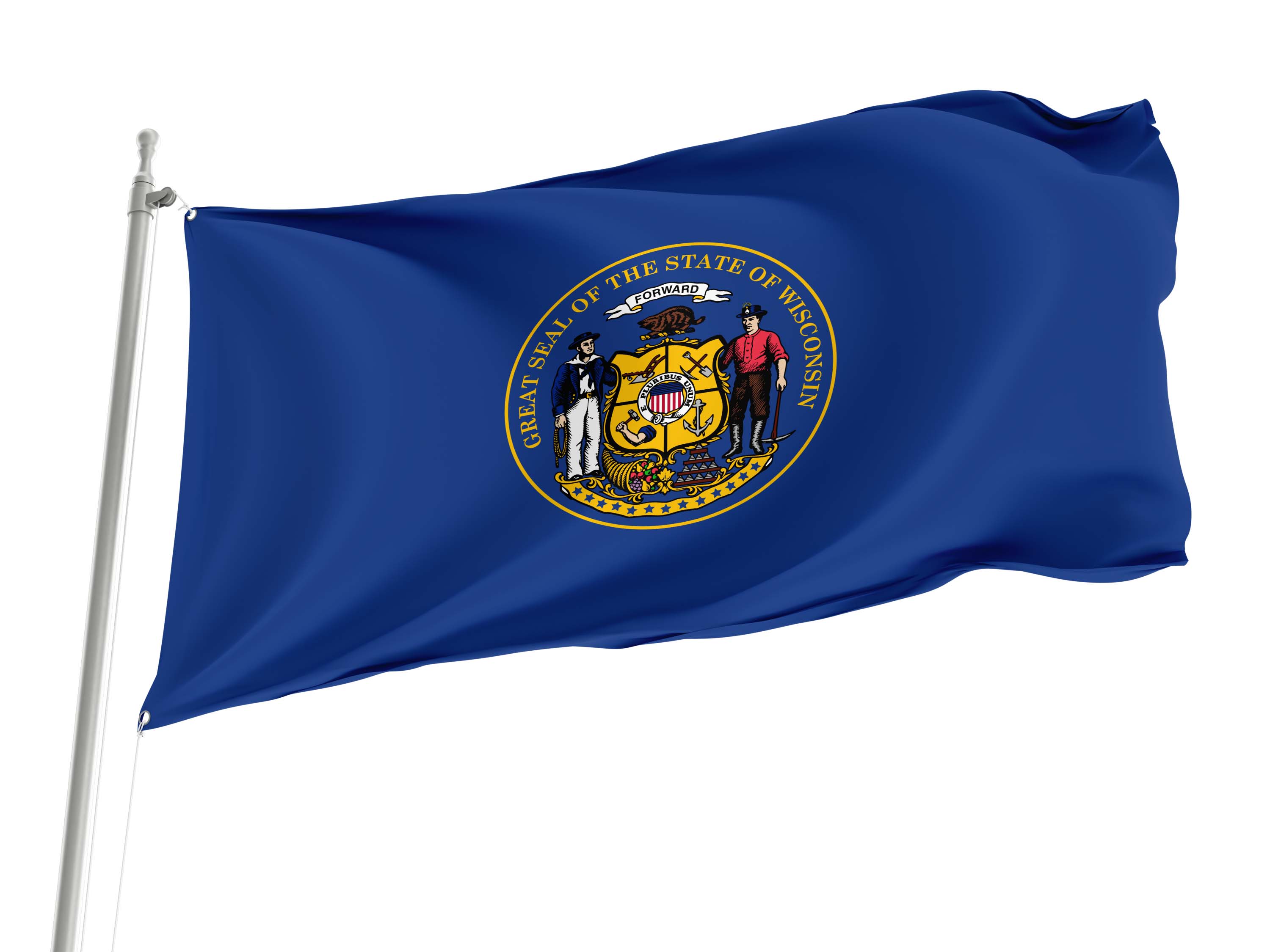 Wisconsin 1975-1981 Unofficial Flag for Indoor & Outdoor Use